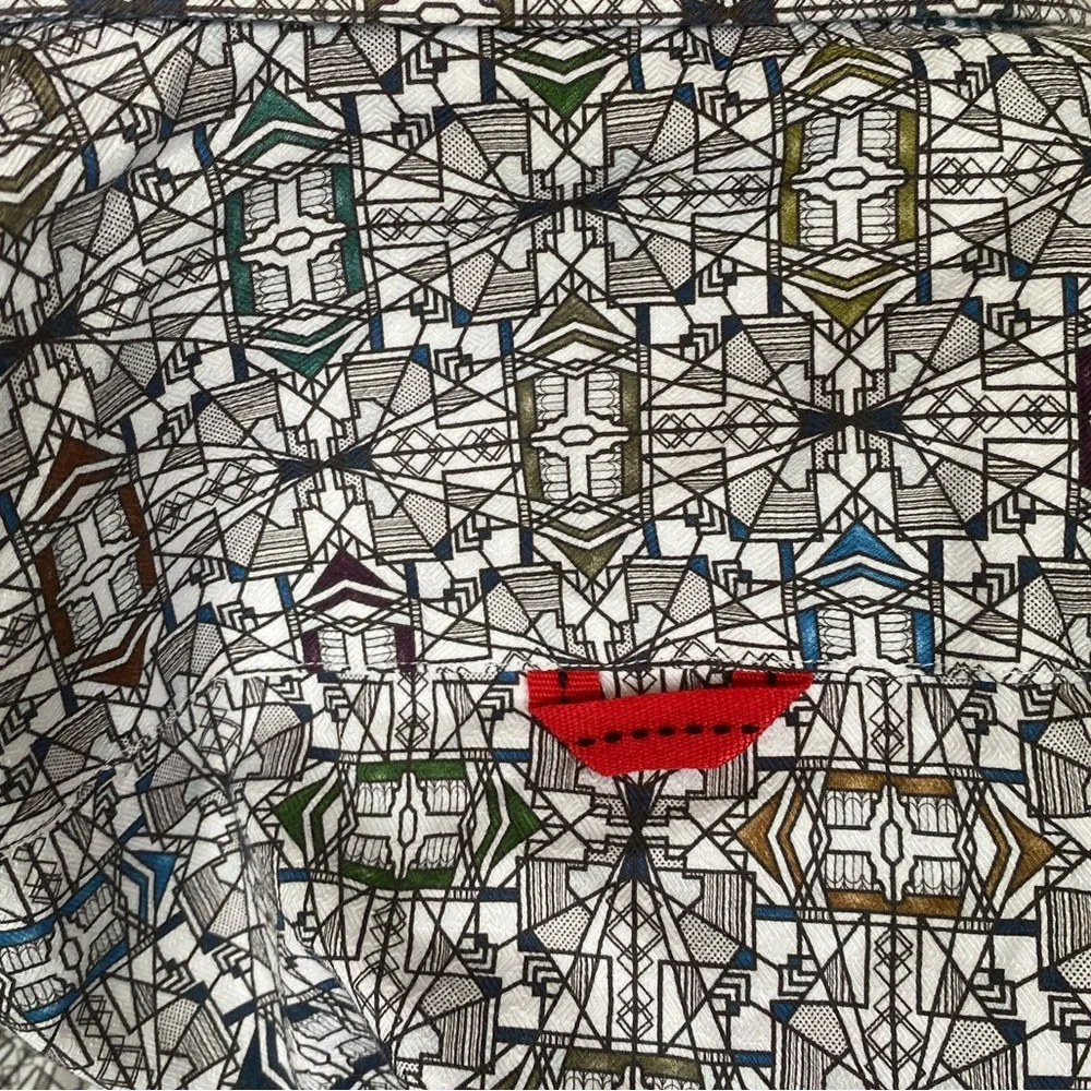 Jermyn & Bond Men's  Geometric modern fit Patterned Button-Up Oxford Shirt Small - Picture 11 of 16